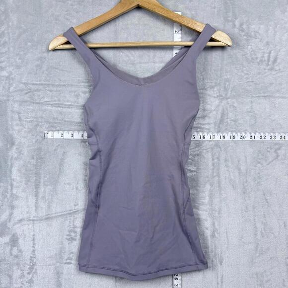 Lululemon Stash N Run Tank Support For B/C Stretch Size 6 Purple Gym Athleisure - Picture 2 of 7